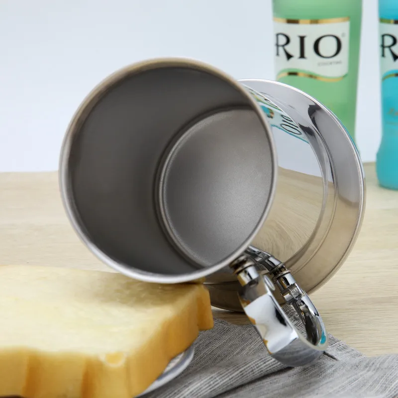 Tankard Stein Double Wall Stainless Steel Beer Mug Cocktail Breakfast Milk Mugs with Handgrip Coffee Cup Bar Tools Drinkware1