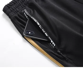 New Sports pants Men Running Pants zipper Athletic legging fitness Soccer pant Training Pant Elasticity jogging Gym Trousers 5XL 6