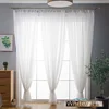 Champagne Sheer Window Curtains for Living Room Modern Colorful Solid Tulle White Voile For Wedding decoration materials #4 ► Photo 2/6