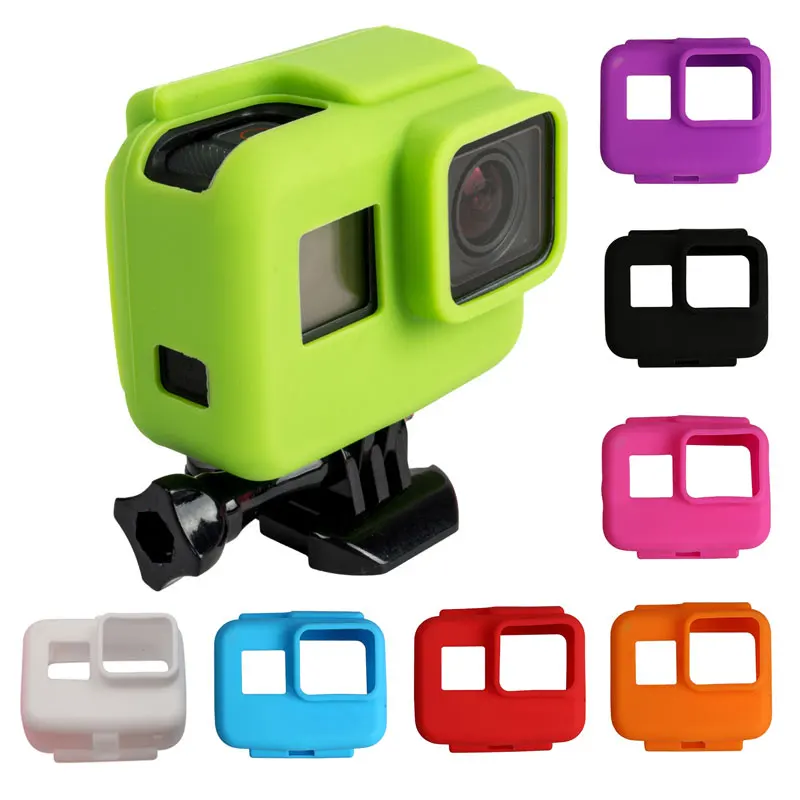 Colorful Soft Silicone Rubber Frame Protective Case For Gopro Hero 5 6 7 Black Protective Cover For Go Pro 5 Camera Accessories Sports Camcorder Cases Aliexpress