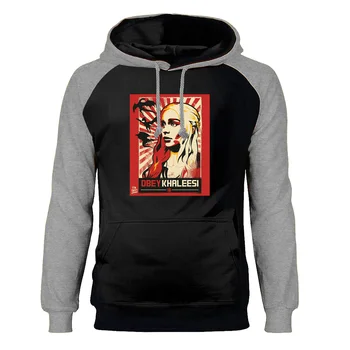 

Game of Thrones Hoodies Sweatshirts Men Daenerys Targaryen Raglan Hooded Sweatshirt Winter Autumn Fire Blood Hoodies Streetwear