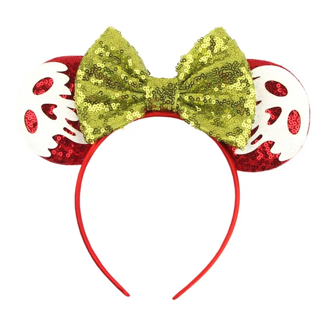Disney Mickey Stitch Frozen Ears Headband Sequins Hair Bows Charactor For Women Festival Hairband Girls Hair Accessories Party 46