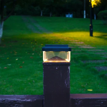 

Solar Bollard Light Led Solar Stick Lights LED Solar Post Lamp Outdoor Column Head Light Garden Column Fence Landscape Lamp
