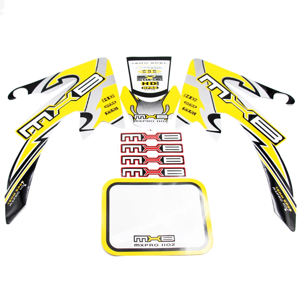 

Yellow MXB GRAPHICS STICKER for HONDA CRF50 XR50 Dirt Bike Pit bike NEW