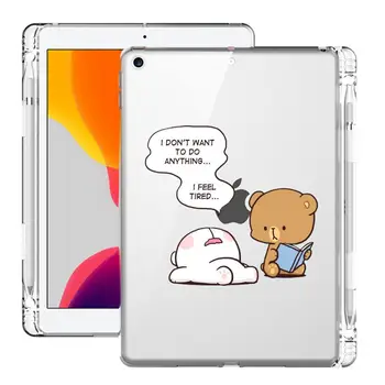 

Cartoon Bears For ipad 7th Generation Case 6th With Pencil Holder 9.7 ipad Pro 12.9 Case 2020 Clear Cover iPad Mini 5 Cases