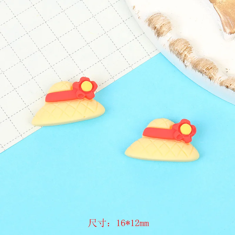 20Pcs Summer Beach Style Mini Resin Cabochon Flatbacks Kawaii Sunglasses Drinks Scrapbooking Phone