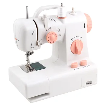 

2020 Sewing Machine Mini Portable Household Night Light Foot Pedal Straight Line Hand Table Two Thread Kit Electric Machine