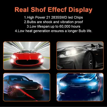 

High Beam Headlight Bulb DRL CSP LED chips 120W LD2261 2pcs/kit 10-30V DC