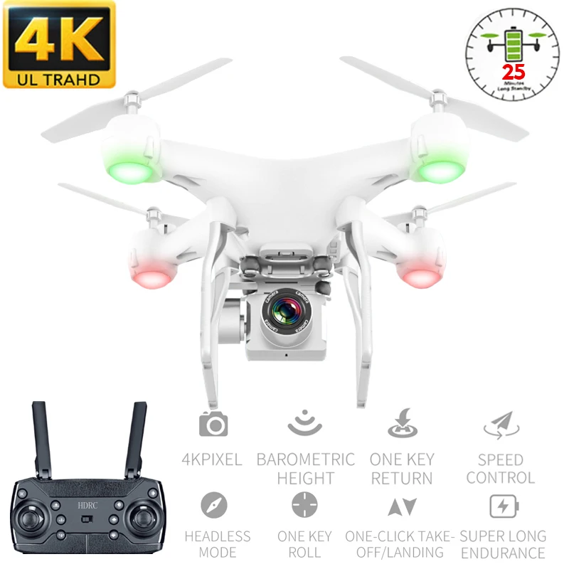 RC Quadcopter Drone 4K WiFi FPV HD Camera RC Helicopter Optical Flow Altitude Hold Flight 20 Minute