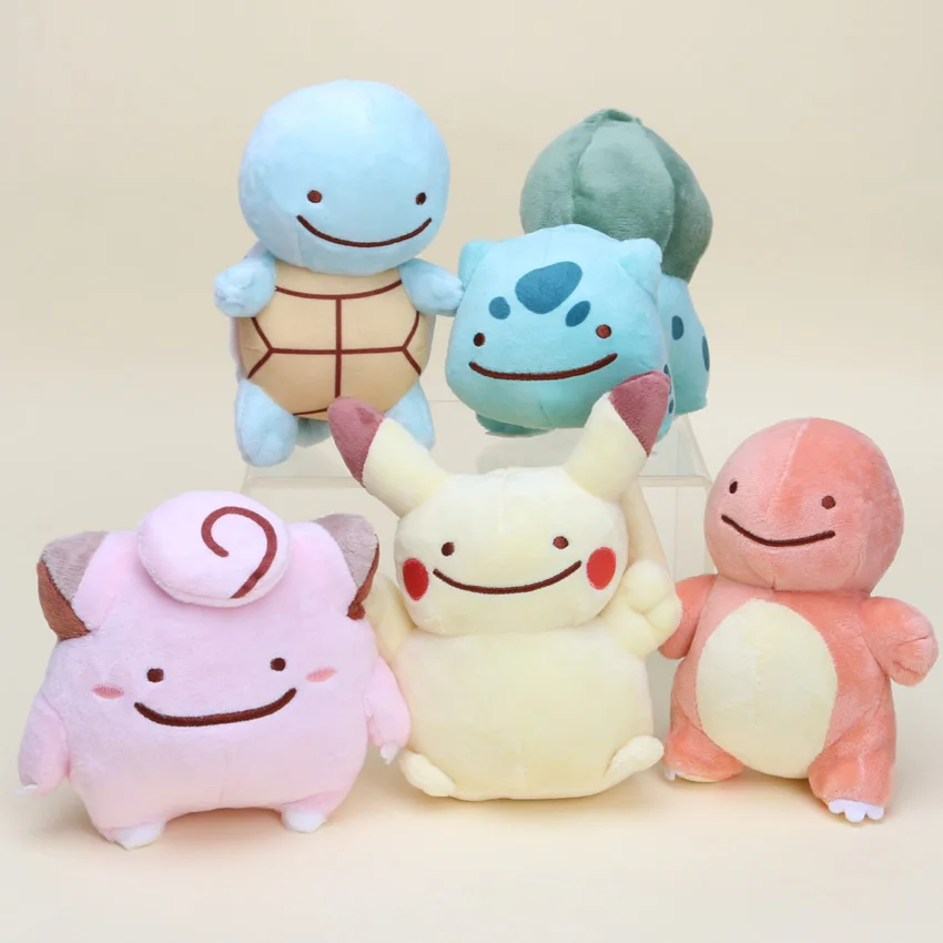 Перепродажа 12 17 см Пикачу плюшевая карманная кукла Ditto чармандер Сквиртл Bulbasaur