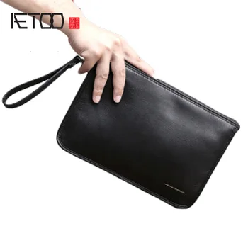 

AETOO Handbag male vintage leather fashion casual envelope bag new Korean version men's cowhide handbag