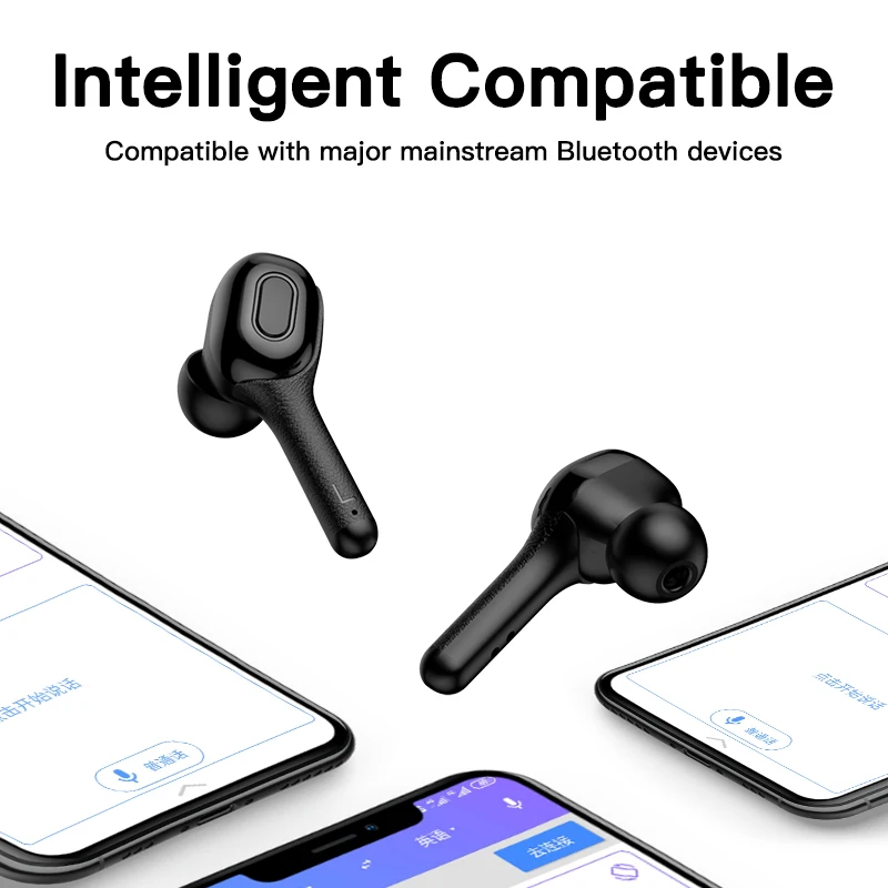 Portable  T9S  Translation  Earphones  TWS  Bluetooth 5.0 Stereo Wireless Earphone instant  voice Sports Headset With Charging