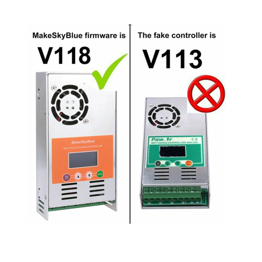 MakeSkyBlue MPPT Контроллер заряда 30A 40A 50A 60A автоматически для 12В 24В 36В 48В версия системы