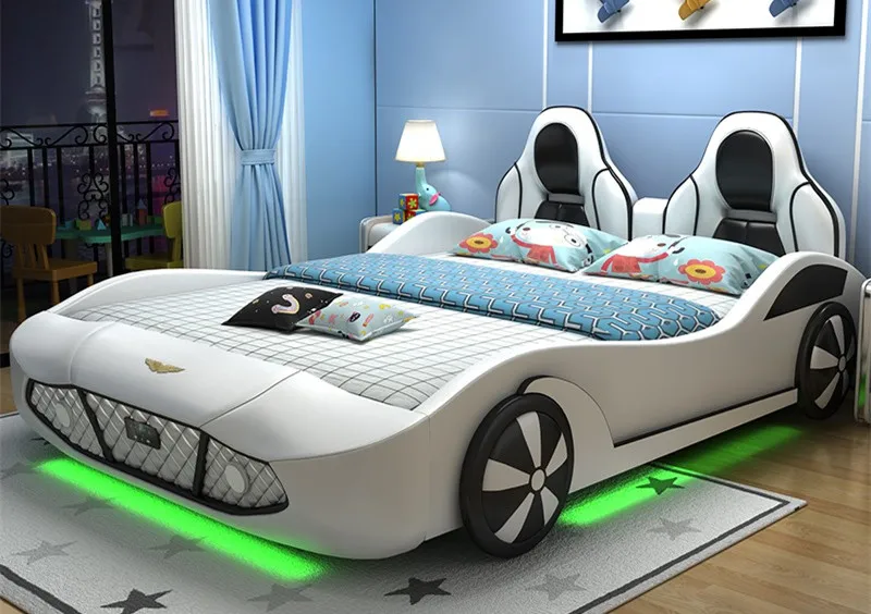 Новая Детская кровать в виде машины крутые машины детская кровать king size Гоночная машина кровать