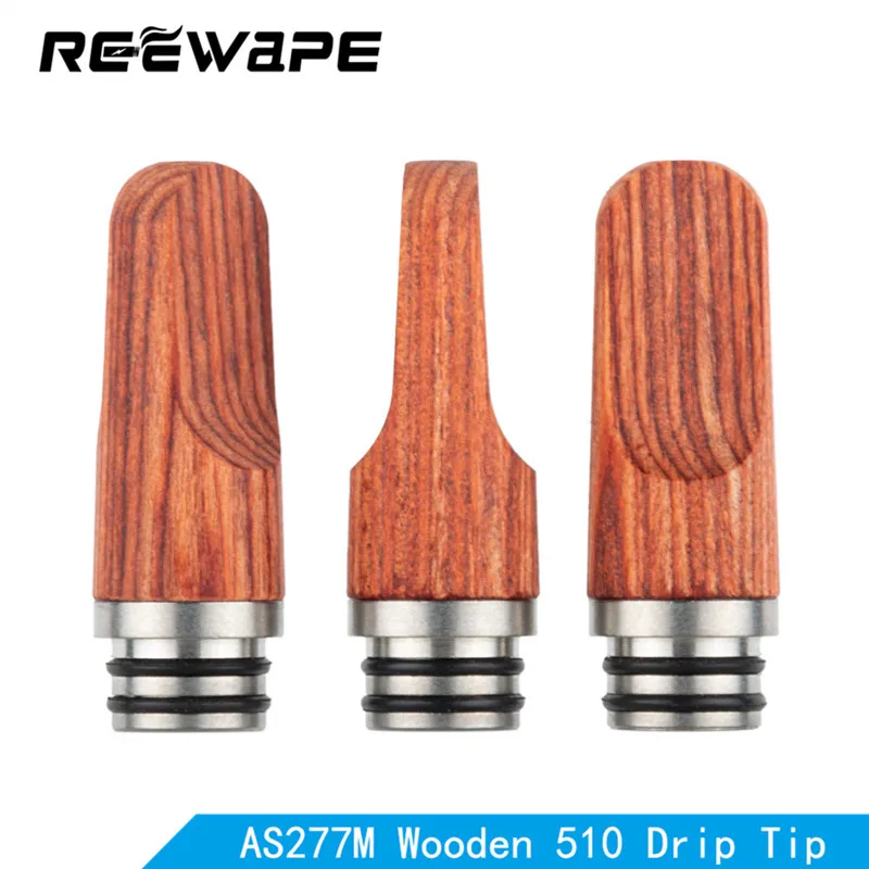 REEWAPE AS277M Wooden 510 Drip Tip Vape Mouthpiece Fit e Cigarette Распылитель для наконечника дрип-тип Series