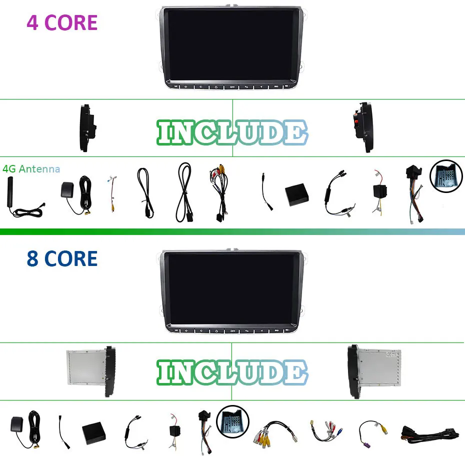 Clearance DSP Android 9.0 4G 64G Car GPS for Seat Altea Toledo VW Passat B6 CC GOLF 5 6 Polo Tiguan Touran radio Navigation NO DVD player 5