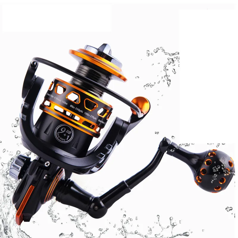  Fishing Reel 2000-6000 Series 5.2:1 Arm Rocker 10BB Spinning Vessel Lightweight Rear Drag Spool Fis