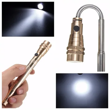 

3 LED 17-56.7cm 360 Degree Flexible Neck Torch Telescopic Magnetic Pick Up Finding Searching Tool Light Lamp Flashlight