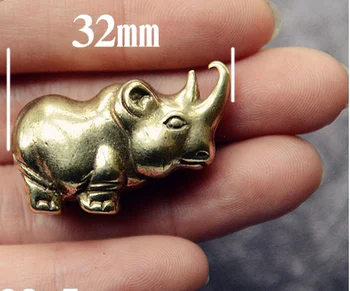 

Vintage solid Brass handmade craft artificial animals DIY Fitting ornament Keychain ring Pendant Miniature accessories a3056
