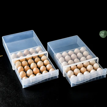 

Fresh-Keeping Kitchen Tool Storage Box Stackable Practical Refrigerator Egg Storage 30egg Rack Food Box Portable Egg Storage Box