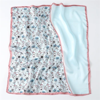 

Ruicesstai 70*70Cm Zijden Sjaals Vierkante Vrouwen Lente Zomer Sjaal Kantoor Dame Necjerchief Cactus Patroon Kleine Sjaals femme