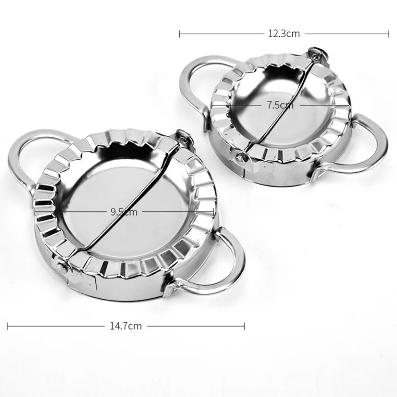 Dumpling Maker Mould Ravioli Making Mold Baking Tools Stainless Steel Round Flower Shaped