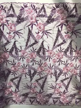 

Gorgeous French Net Lace Fabric handmade african lace fabric with beads sequin nigerian tulle lace fabric 15 yards