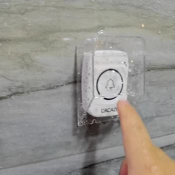 

2020New Doorbell Waterproof Cover outdoor rain snow Wireless Doorbell home Door Bell Ring Chime Button Transmitter Dropship