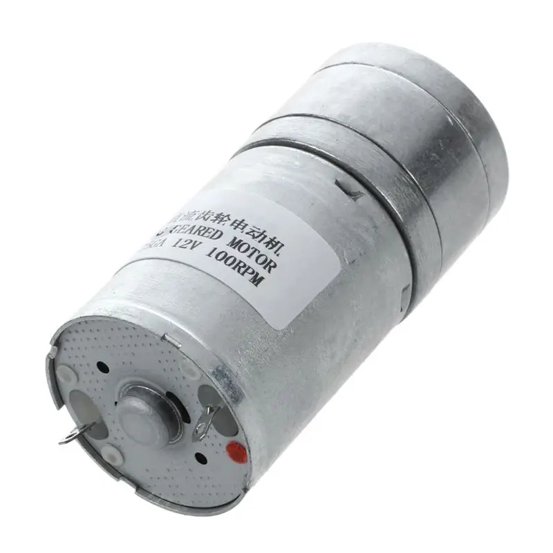 Горячая-12 V DC 100 об/мин высокий крутящий момент Коробка передач Электродвигатель 25 мм