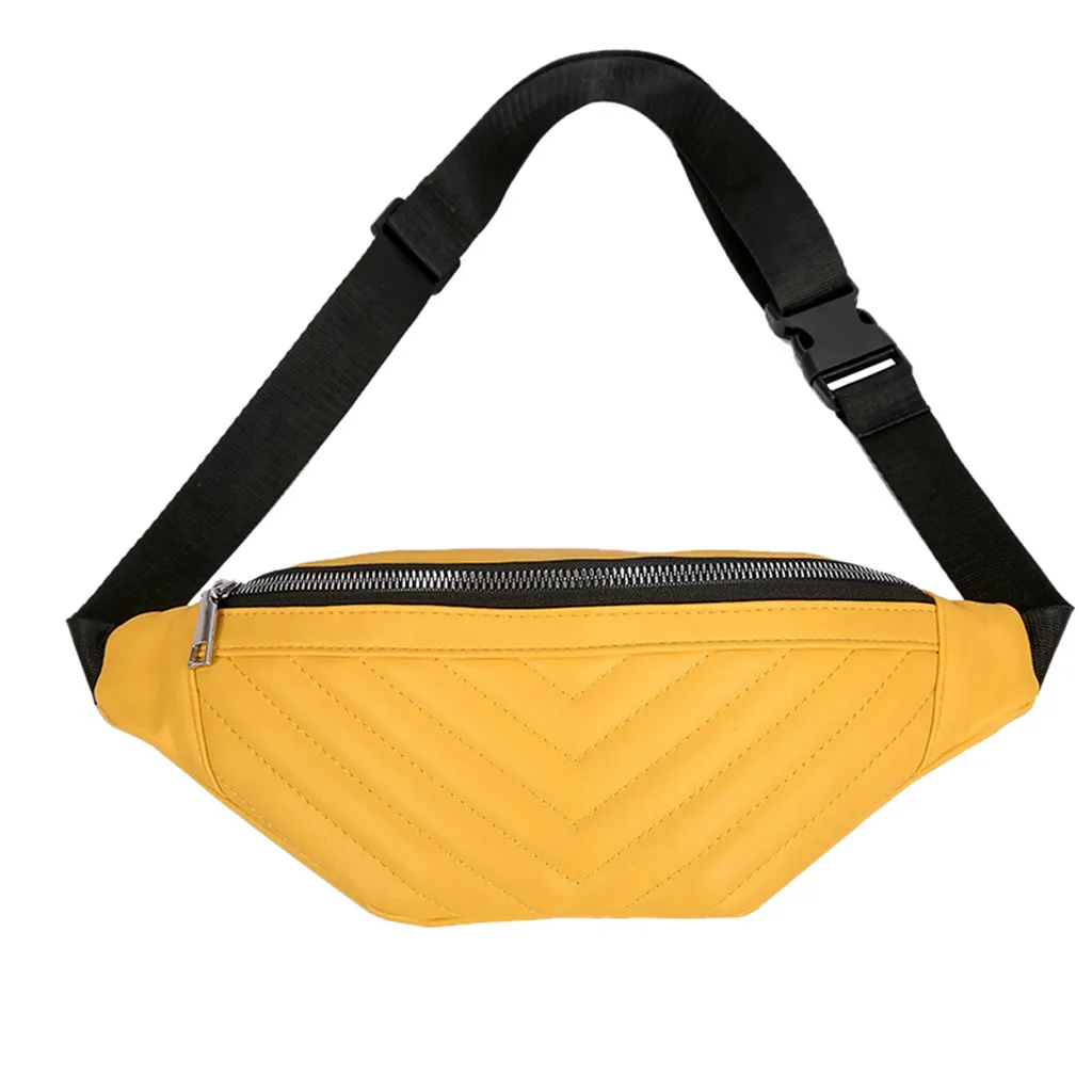 Modish, известный бренд, женские полосатые карманы, модная диагональная нагрудная сумка, дорожная универсальная сумка через плечо, Прямая поставка, sac banane - Цвет: Цвет: желтый