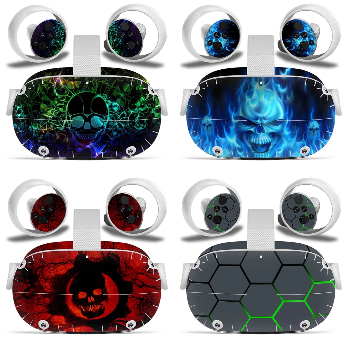 Skull Design For Oculus Quest 2 Vr Sticker Headset Virtual Reality Decals  Protective Pvc Skin For Oculus Quest 2 Vr Skin Sticker - Stickers -  AliExpress