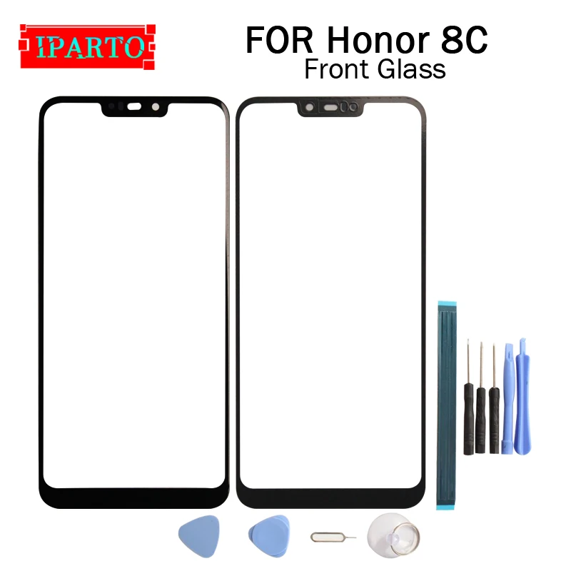 

For Huawei Honor 8C Front Glass Screen Lens 100% New Front Touch Screen Glass Outer Lens for Honor 8C +Tools