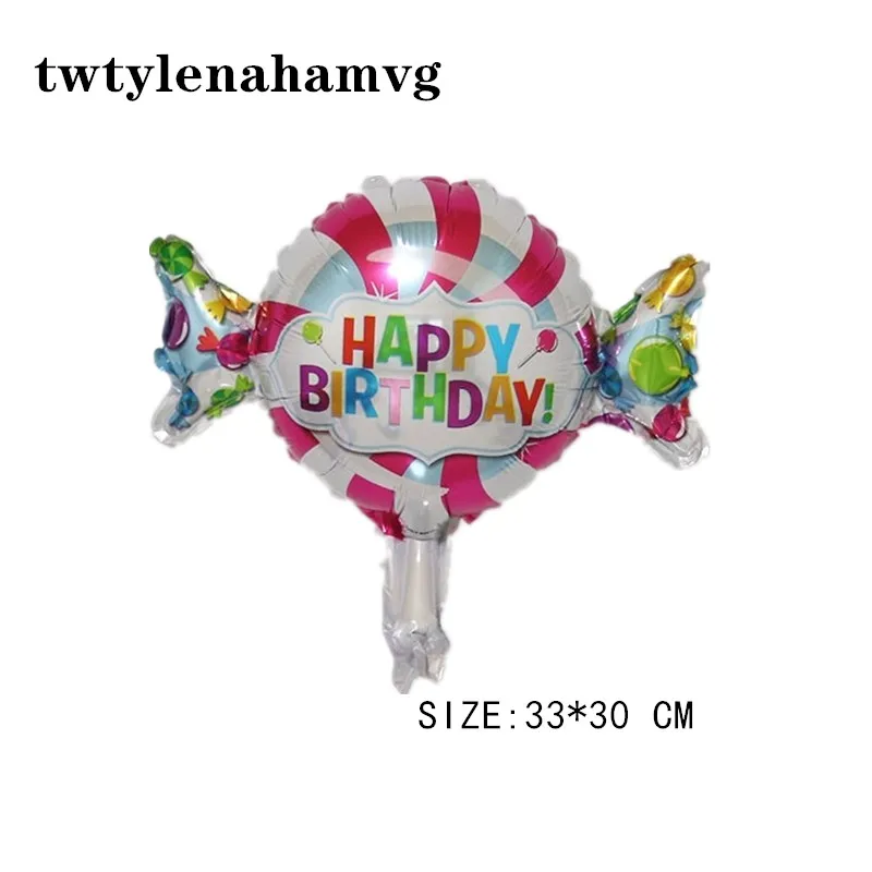 HAPPY BIYTHDAY/Новинка; мини-воздушный шар с радужными фруктами и смайликами; летнее Праздничное оформление вечеринки; детская надувная игрушка - Цвет: mini size