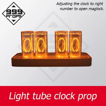 

escape room prop light tube clock adjusting the tube to right number to open maglock escape game devices clock prop