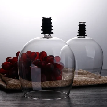 

260ml Creative Red Wine Champagne Glass Cup with Silicone Seal Drink Directly From Bottle Crystal Glass Clear Juice Mug Cocktail
