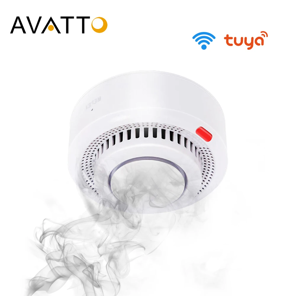 Смарт-детектор дыма AVATTO Tuya WiFi приложение Smart Life датчик Пожарной Сигнализации