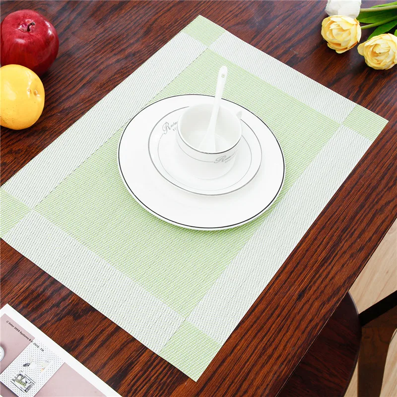  Topfinel PVC Vinyl Placemats for Dining Table Runner Plastic in Kitchen Accessories Cup Coaster Hea
