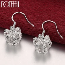 DOTEFFIL 925 Sterling Silver Crown Drop Earrings For Woman Wedding Engagement Party Fashion Charm Jewelry DOTEFFIL 925 Sterling Silver Crown Drop Earrings For Woman Wedding Engagement Party Fashion Charm Jewelry