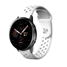 20 мм спортивные для samsung Galaxy часы активное 2 40/44 мм длина браслета замена силиконовые Quick Release браслет на запястье для смарт-часов