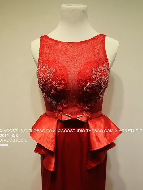 Женские летние вечерние платья, vestido de festa, Новые Модные Красные кружевные Длинные вечерние платья Русалка, вечерние платья
