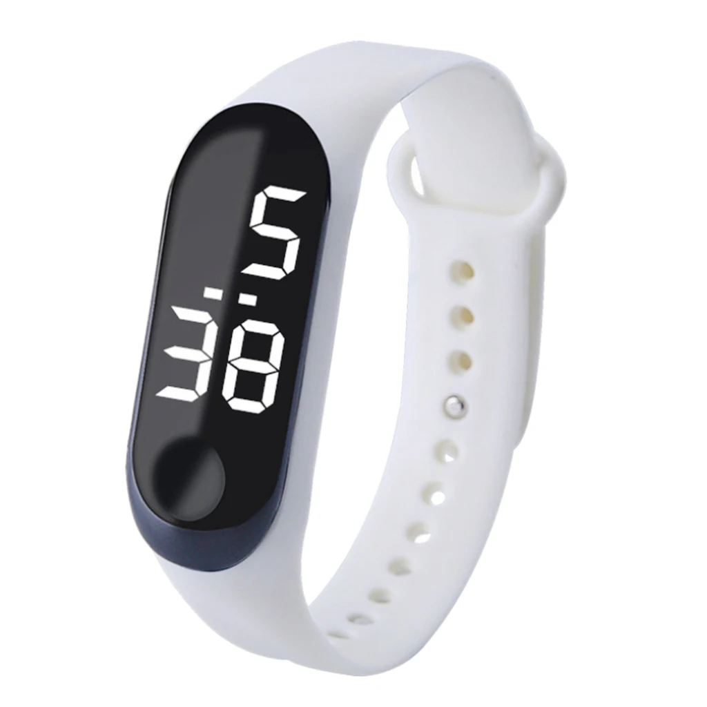 Unisex Silicone LED Digital Creative Touch Screen Sport Watch Bracelet Digital Wristwatches Adjustment Men/Women/Kids