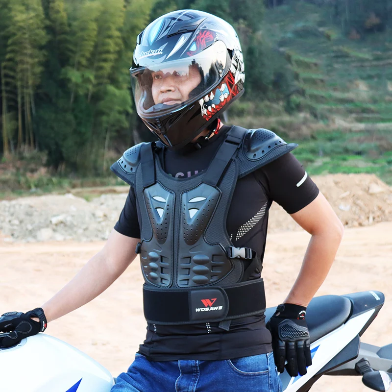 Chaqueta para motocicleta, protector de pecho y espalda para adultos,  Protector de cuerpo para Moto, protector de cuerpo para carreras, chaqueta  de protección para Motocross - AliExpress