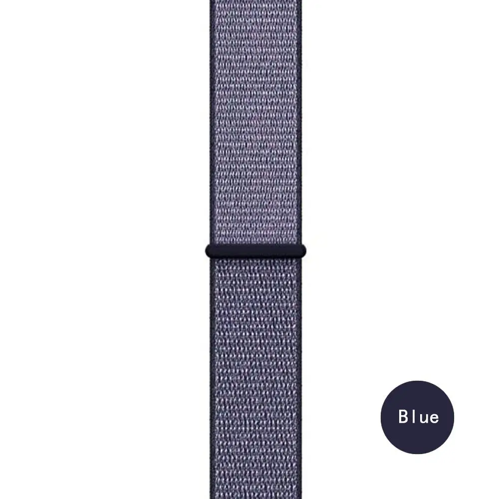 Fenix 6 Soft Nylon Loop Fastener Wristband 22mm Quick Fit Watch Band Strap for Garmin Fenix 5/ 5 Plus/Forerunner935/Instinct - Color: Blue