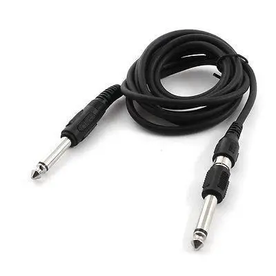 

6.35mm Male to Male Mono Plug Adapter Connector Extension Cable 1.5Meter