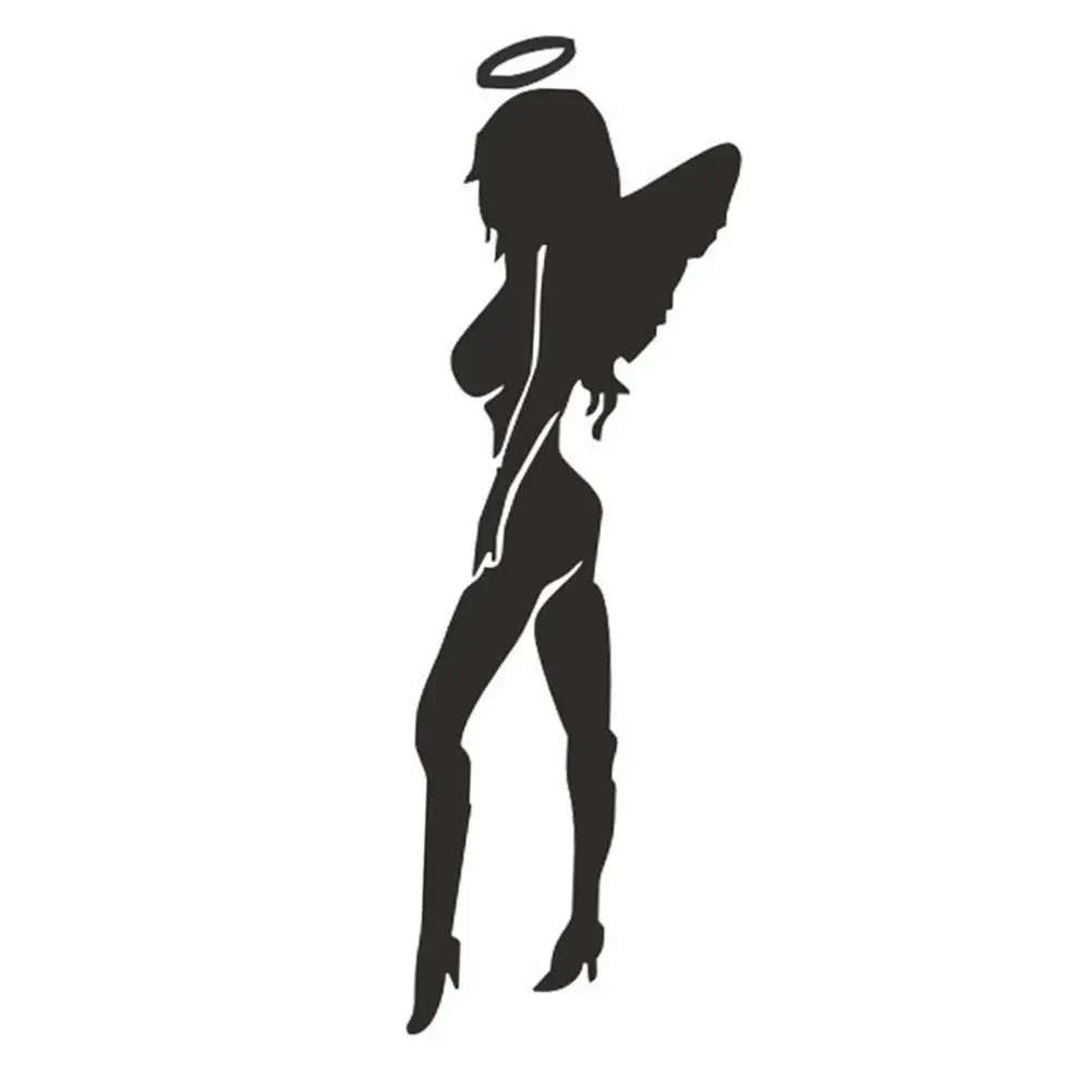 

Reflect Sexy Girls And Devils Universal Car Front Side Engine Cover Vinyl Sticker Angels Styling Reflective Decal Paste Sticker