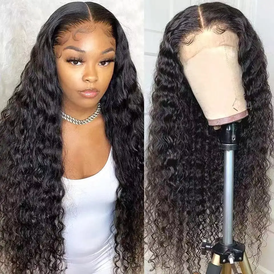 

Kinky Curly Wave Wig Hd Transparent Lace Frontal Wig Curly Lace Front Human Hair Wigs T Part Brazilian Deep Curly Lace Front Wig