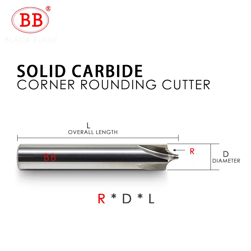 Details about   Solid Carbide Corner Rounding Cutter Endmill R1.5 Dia 6mm 4T CornerRound Mill 