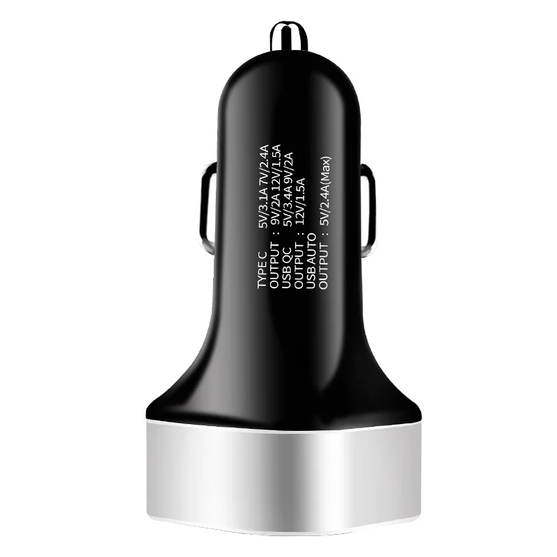 Silver CRDC 41 Вт Быстрая зарядка 3,0 USB Автомобильное зарядное устройство для iPhone 11 Pro 11Pro Max samsung QC3.0 QC type C PD быстрое зарядное устройство автомобильное зарядное устройство для телефона - Тип штекера: Silver
