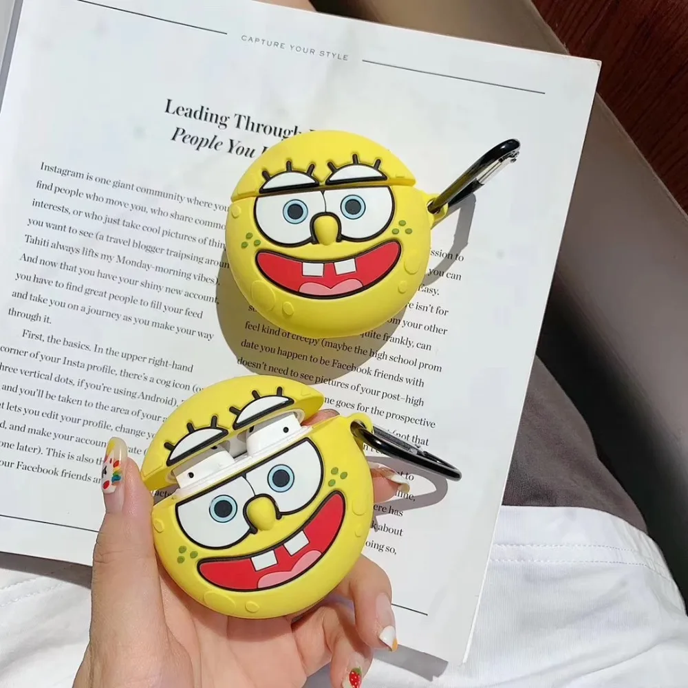 Чехол с милым 3D рисунком аниме для Airpods 2, силиконовый чехол для наушников, защитный чехол для Apple Airpods 1, чехол для Earpods