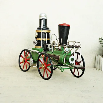 

Vintage Steam Train Miniature Model Retro Metal Ornament Home Decor Iron Motorcycle Crafts Kids Toy Birthday Gifts